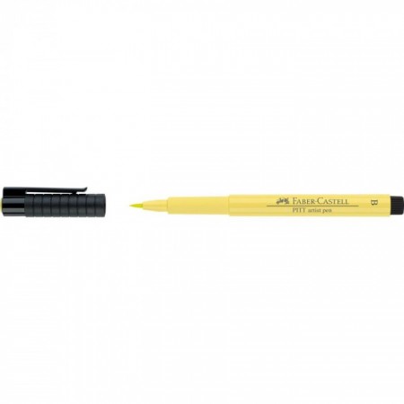 India ink Pitt Artist Pen B light yellow glaze